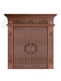 羅馬柱對(duì)開(kāi)門(mén)（紫銅木紋）